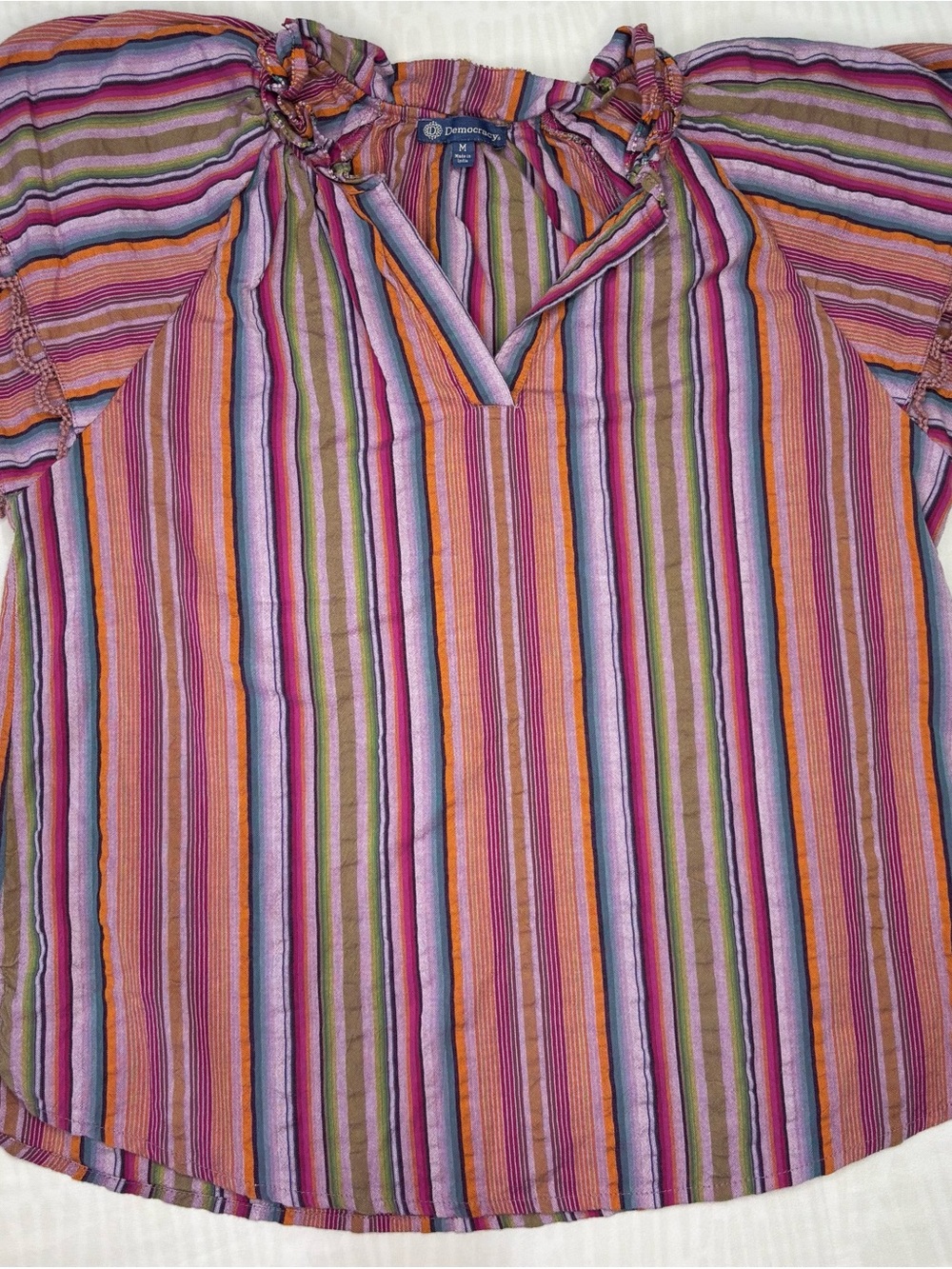 Democracy Women’s Multicolor Striped Blouse Size M